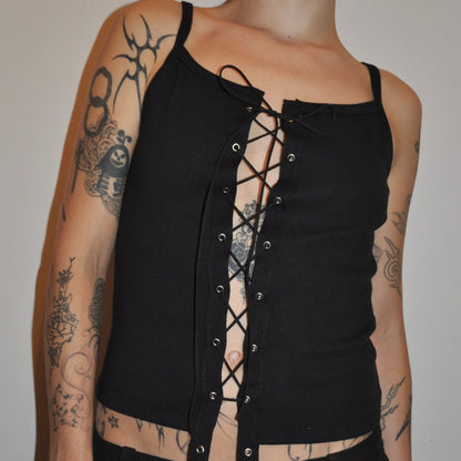 laced cami ~ black - play pretend