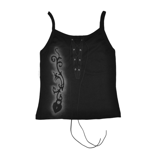 laced cami - black heart locket - play pretend